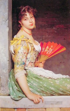 Eugenio de Blaas Painting - La dama soñadora Eugenio de Blaas